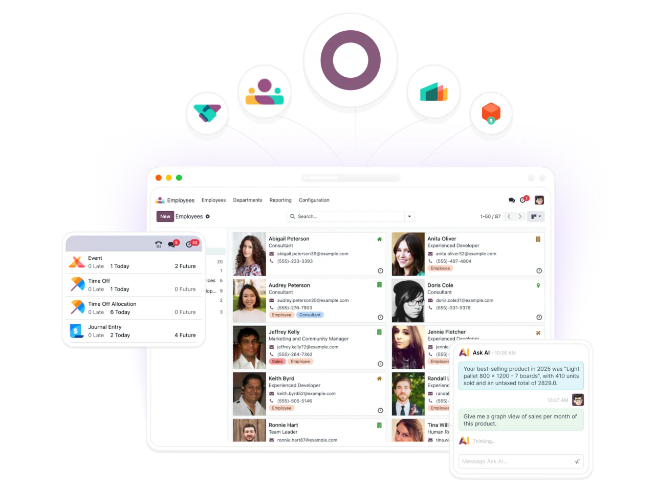 Odoo as a unified platform — from 1,000-user rollouts to 500,000-employee engagements