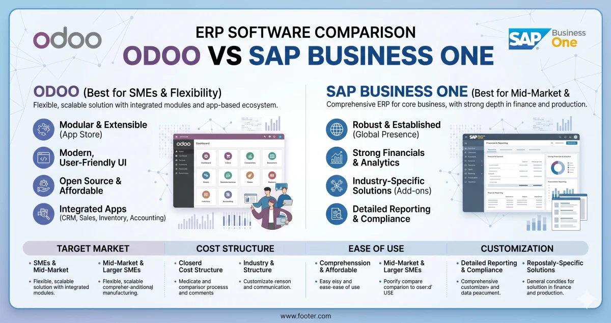 Odoo vs SAP Business One — side-by-side comparison